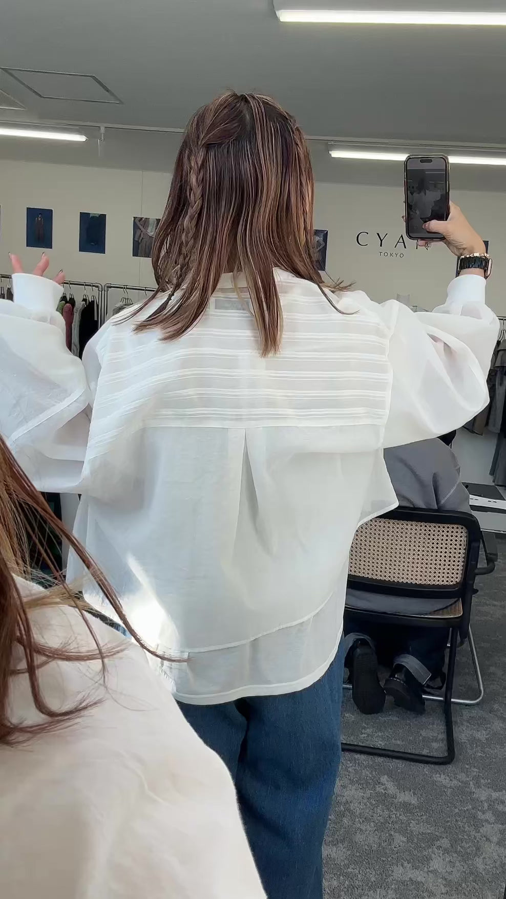 【予約販売】ソフトオーガンリブショートシャツ／601457／CYAN tokyo／2026 SS#2