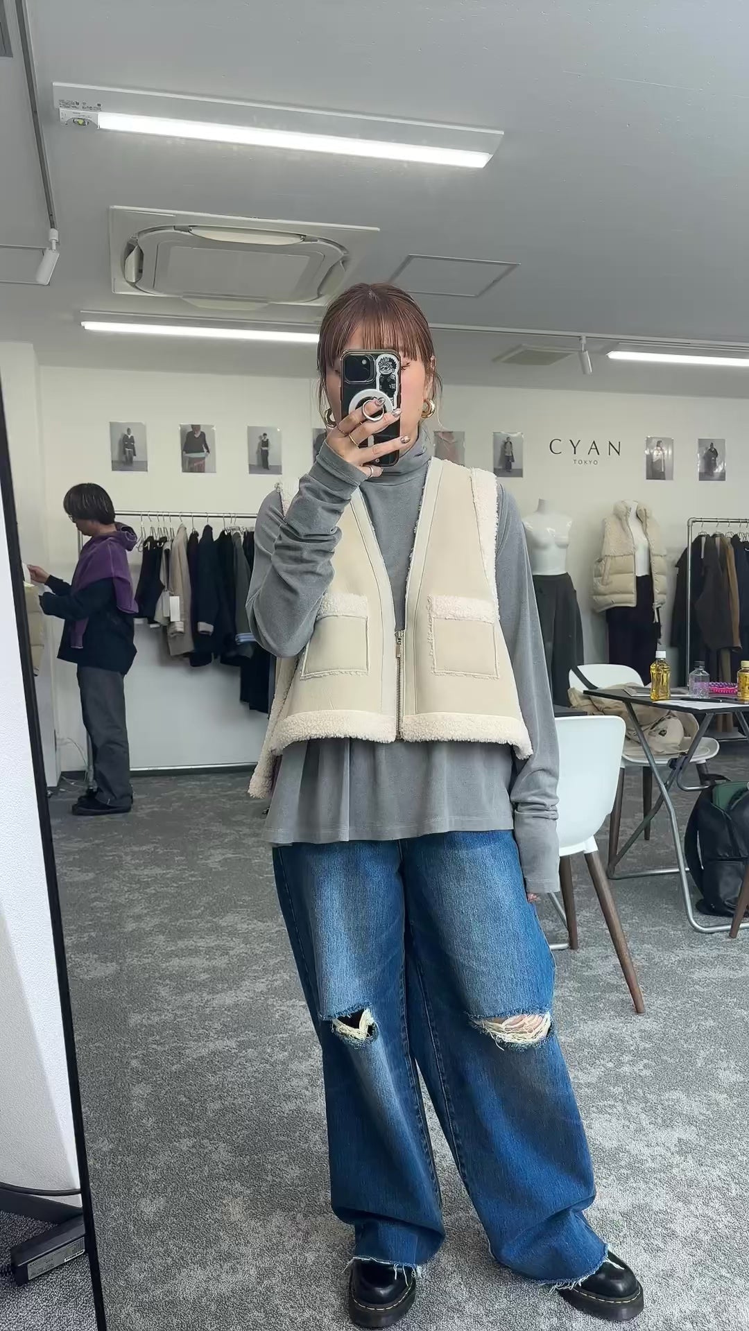 【予約⚡︎販売】クラッシュデニムヴィンテージワイドパンツ／604494／CYAN tokyo／2026 AW#1