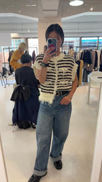 【予約⚡︎販売】ボーダーシャネルニットベスト／MG KN - 27021 - S／MARGAUX VINTAGE／2027 PRE SPRING COLLECTION