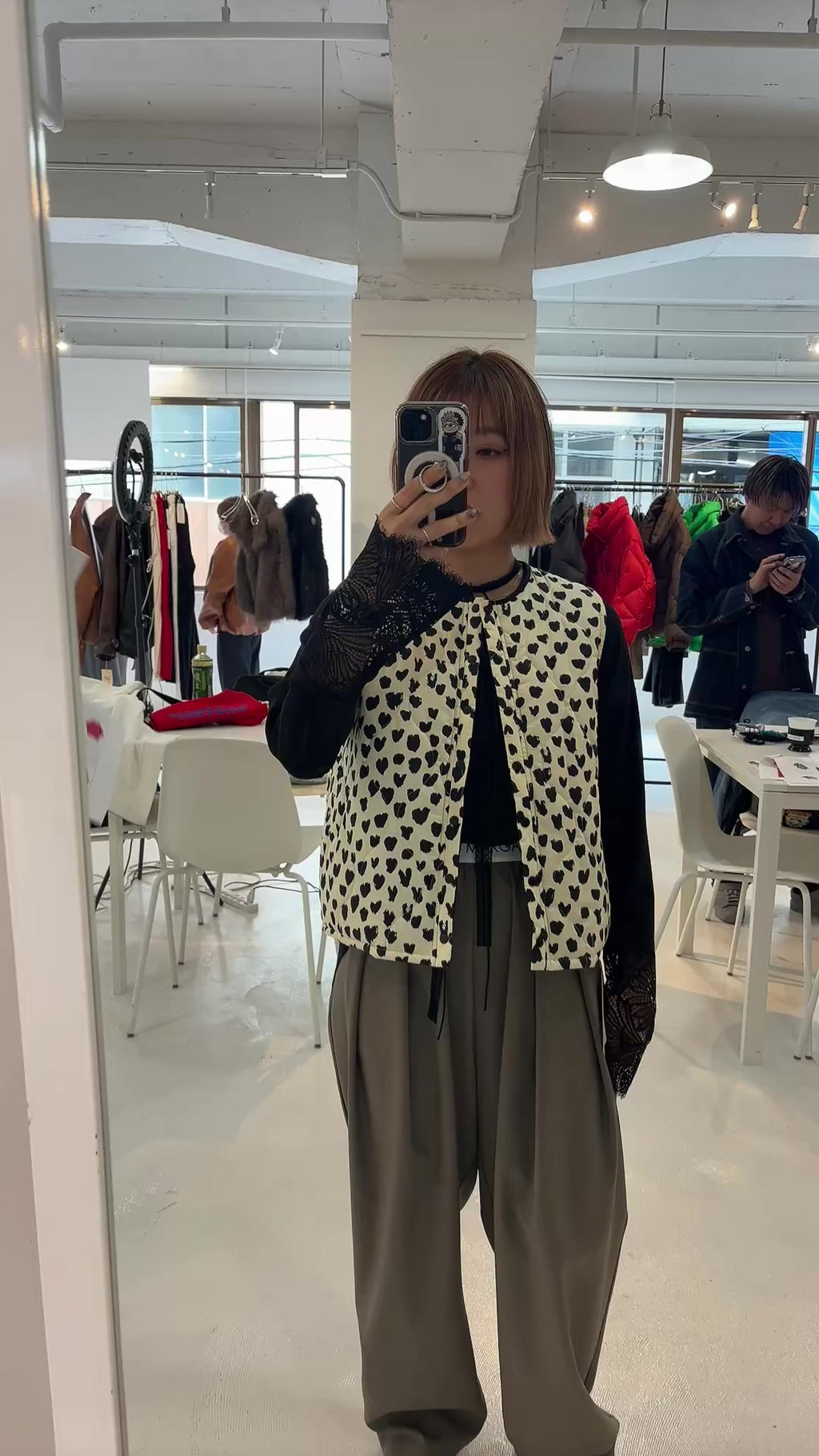受付終了【予約⚡︎販売】ハート柄パディングベスト／MG JK-26086-A／MARGAUX VINTAGE／2026 AW＃1