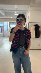 【予約⚡︎販売】ボーダーシャネルニットベスト／MG KN - 27021 - S／MARGAUX VINTAGE／2027 PRE SPRING COLLECTION
