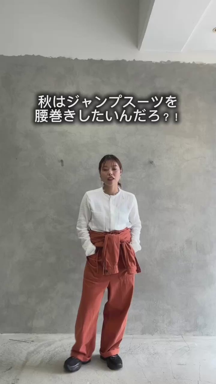 ヘリンボーンノーカラージャンプスーツ／LE MÉLANGE